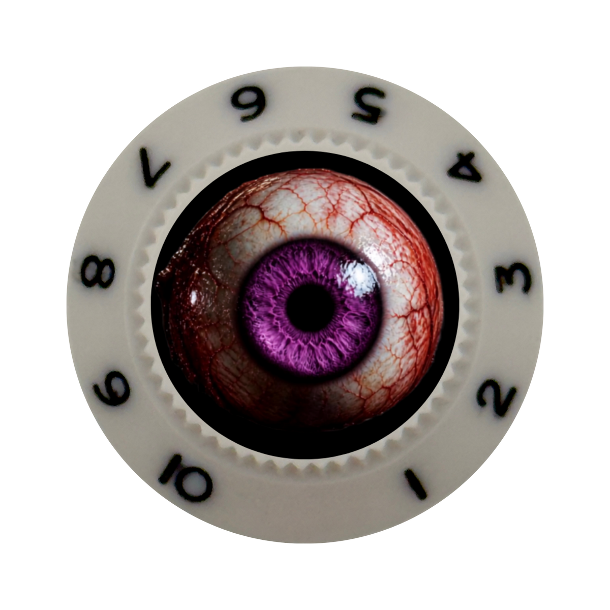 Custom Strums® Scary Purple Eyeball Strat-Style Knob (Single)