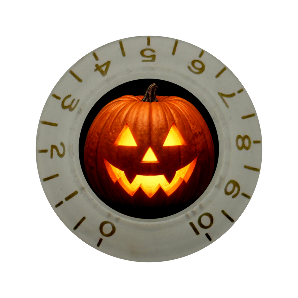 Custom Strums® Jack-o’-Lantern Bell-Style Knob Metric (Single)