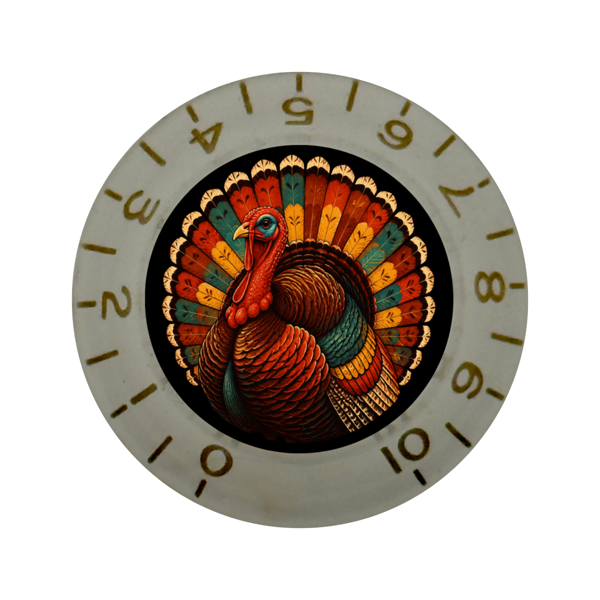 Custom Strums® Thanksgiving Turkey Bell-Style Knob Imperial (Single)