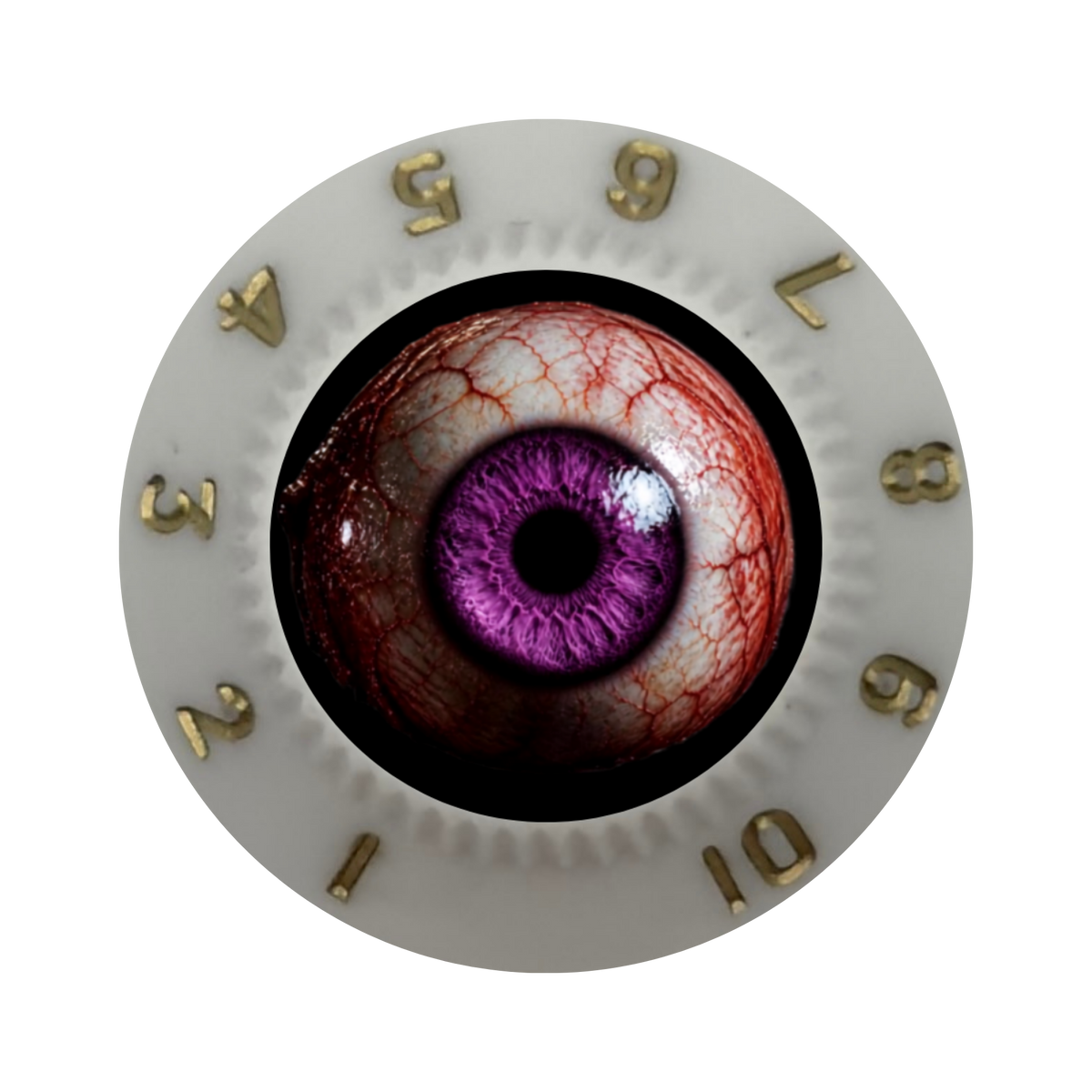 Custom Strums® Scary Purple Eyeball Strat-Style Knob (Single)
