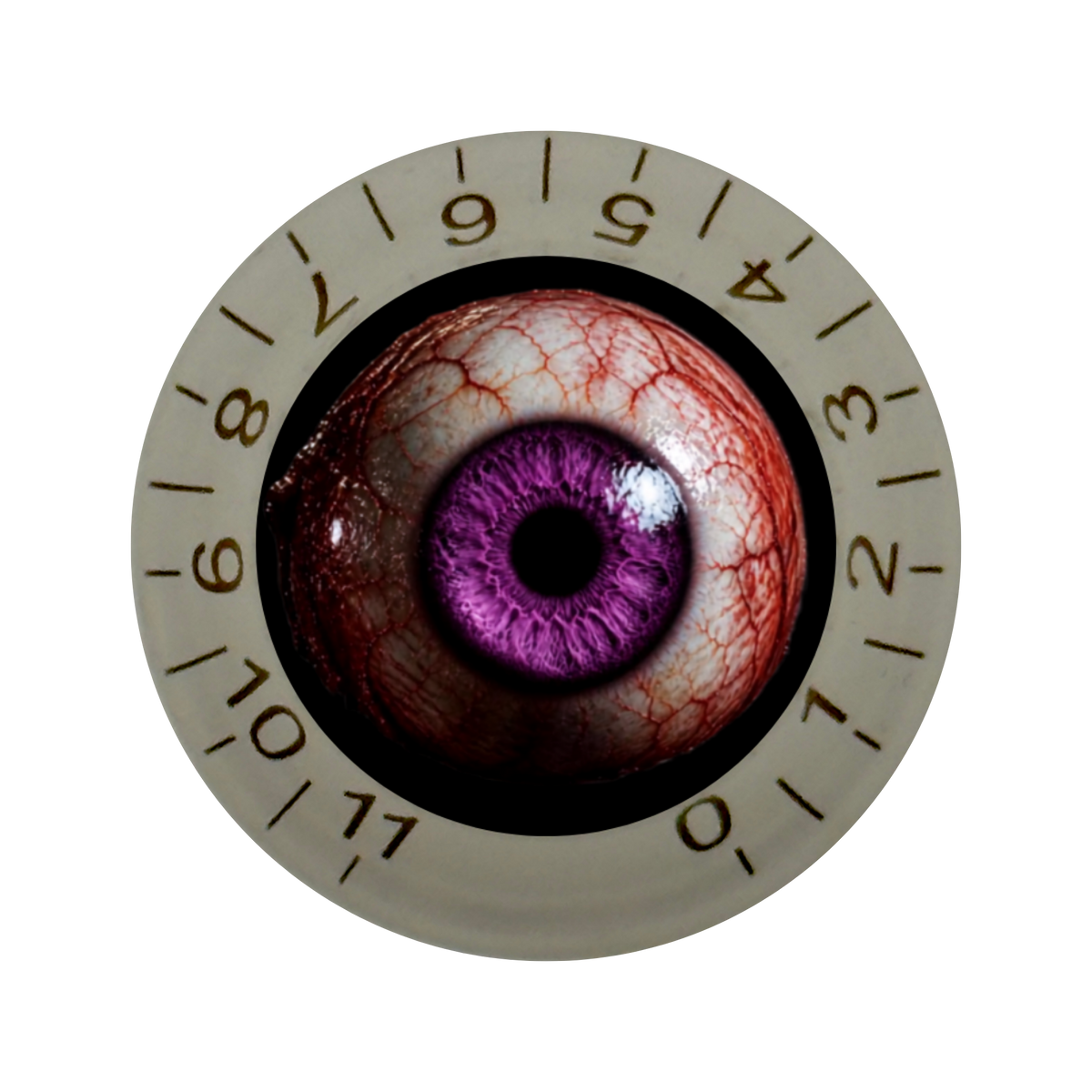 Custom Strums® Scary Purple Eyeball Bell-Style Knob Metric (Single)