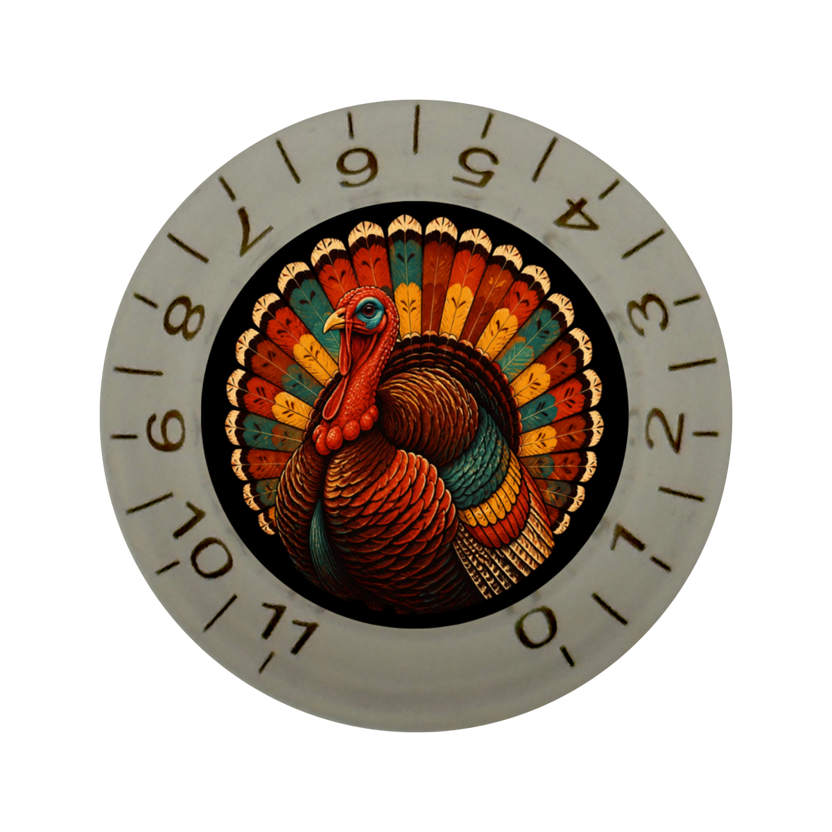 Custom Strums® Thanksgiving Turkey Bell-Style Knob Imperial (Single)
