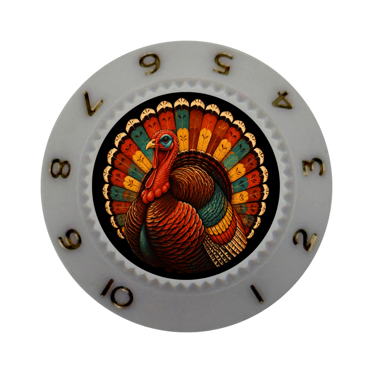 Custom Strums® Thanksgiving Turkey Strat-Style Knob (Single)