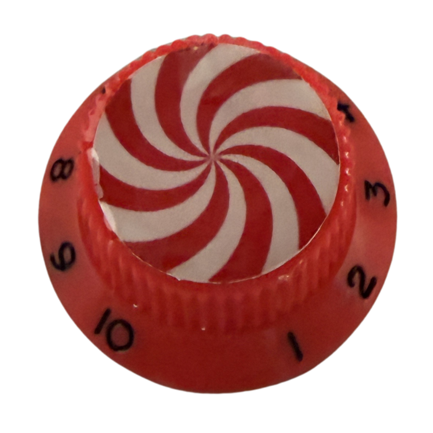 Custom Strums™ Peppermint Swirl Strat-Style Knob (Single)