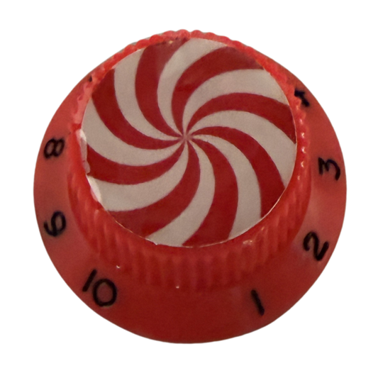 Custom Strums™ Peppermint Swirl Strat-Style Knob (Single)