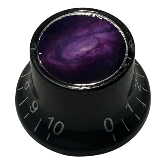 Custom Strums™ Purple Galaxy Top Hat-Style Knob (Single)